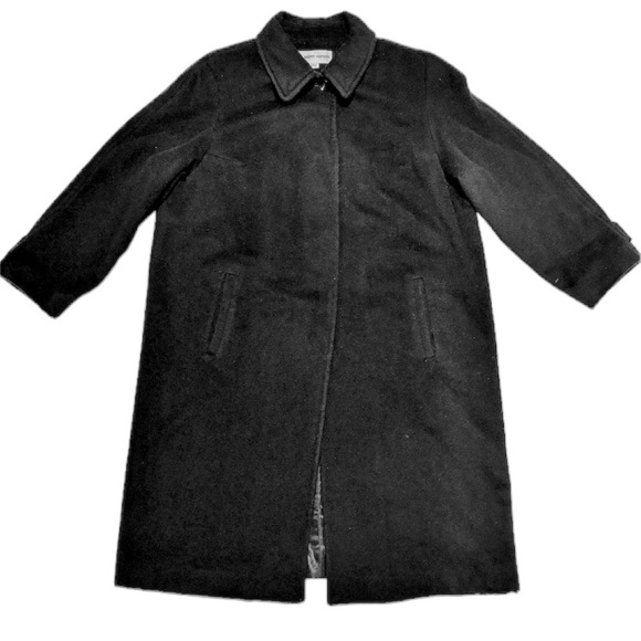 Albert Nipon Cashmere/Wool EUC Vintage Black Winter‎ Coat, size 14W. - Picture 1 of 14